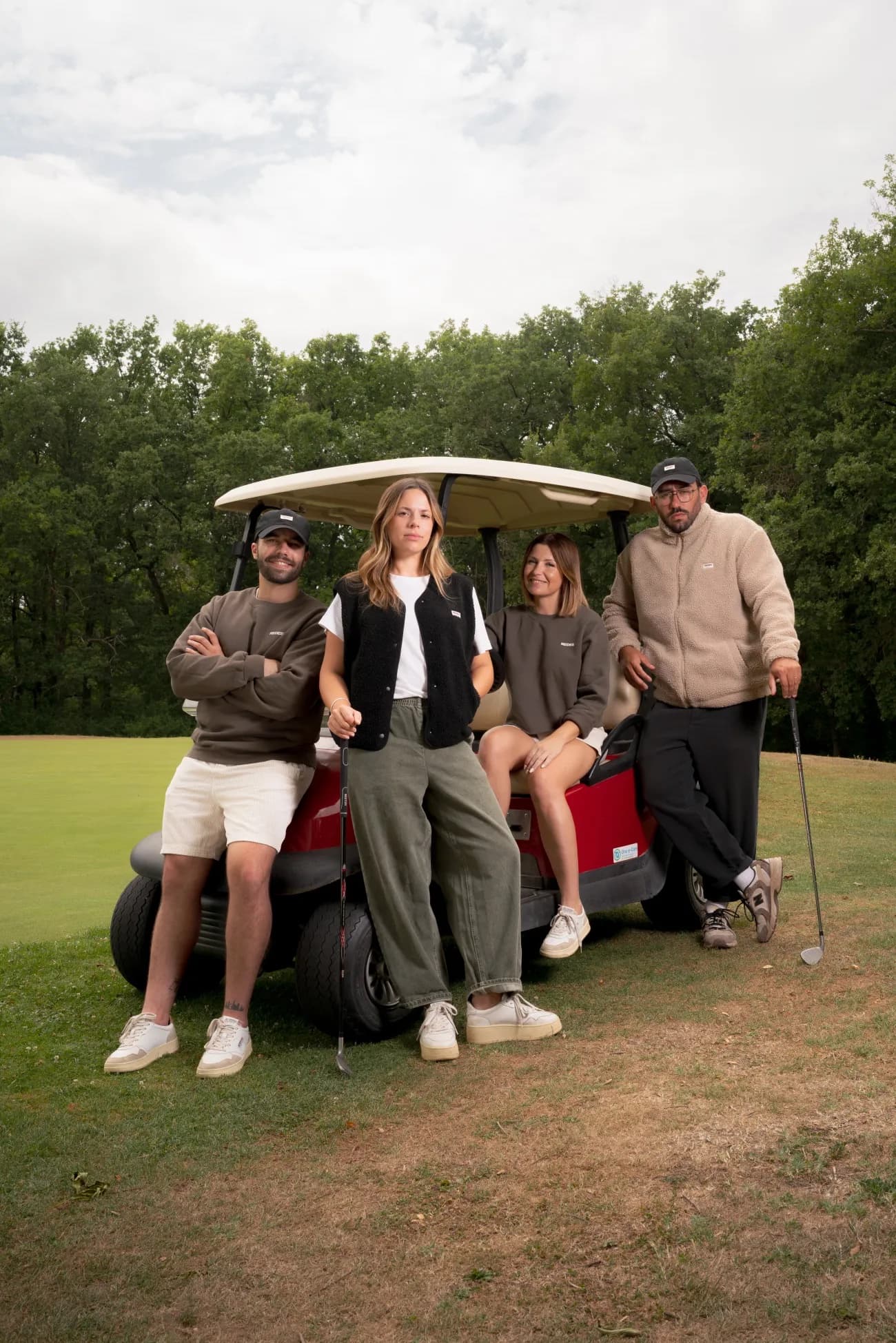 Quatre membres REDES sur un parcours de golf